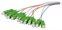 Faserpigtail SC 50/125µ OM5 Multimode 12-farbiger Satz, 2 m mit Meßprotokoll