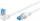 Goobay® CAT 6A Patchkabel 1x 90° gewinkelt, S/FTP (PiMF), weiß, 3 m