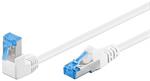Goobay® CAT 6A Patchkabel 1x 90° gewinkelt, S/FTP (PiMF), weiß, 3 m