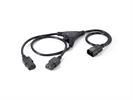 Hochwertiges Strom-Y-Kabel, C14 auf 2 x C13, 1,6m / Equip