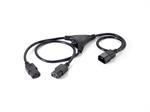 Hochwertiges Strom-Y-Kabel, C14 auf 2 x C13, 1,6m / Equip