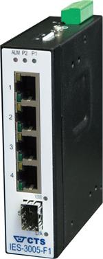 Hutschienen Switch Gigabit Ethernet 4 x 10/100/1000T 1 x 100/1000 SFP