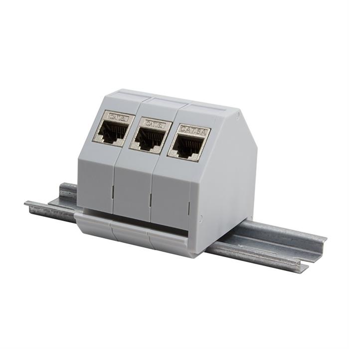 Hutschienenadapter für 1x RJ45 Keystone Modul anreihbar LogiLink