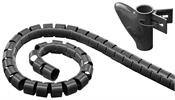 Kunststoff Kabelkanal / Spiralschlauch schwarz 2,5m x20mm Goobay®