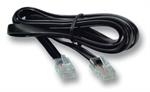 Modularkabel schwarz, 2 x RJ11 (6/4) Stecker, 1:1, 0,15 m