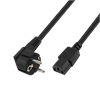 Netzkabel 1,8m CEE 7/7 (90°)-C13 (180°) H05VV-F 3x0,75mm² schwarz