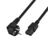 Netzkabel 1,8m CEE 7/7 (90°)-C13 (180°) H05VV-F 3x0,75mm² schwarz