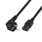 Netzkabel 1,8m CEE 7/7 (90°)-C13 (180°) H05VV-F 3x0,75mm² schwarz