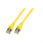 RJ45 CAT5e Patchkabel SF/UTP 100Mhz 1Gb CCA AGW26/7 PVC gelb 1,5m