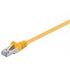 RJ45 CAT5e Patchkabel SF/UTP 100Mhz 2,5Gb CCA AGW26/7 PVC gelb 0,5m