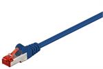 RJ45 CAT6 Patchkabel S/FTP 250Mhz 5Gb CU AGW27/7 LsoH blau 0,5m