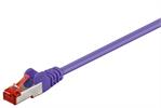 RJ45 CAT6 Patchkabel S/FTP 250Mhz 5Gb CU AGW27/7 LsoH violett 0,15m