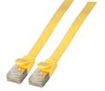 RJ45 Flachpatchkabel U/FTP Cat.6 A PVC gelb Länge 0,25m