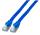 RJ45 Flachpatchkabel U/FTP Cat.6A PVC blau Länge 0,25m