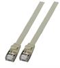 RJ45 Flachpatchkabel U/FTP Cat 6A PVC grau Länge 0,25m