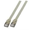 RJ45 Flachpatchkabel U/FTP Cat 6A PVC grau Länge 1m