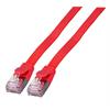 RJ45 Flachpatchkabel U/FTP Cat 6A PVC rot Länge 5m