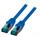 RJ45 Patchkabel S/FTP Cat.6A LSZH 10GB 500Mhz blau 0,25m