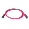 RJ45 Patchkabel S/FTP Cat.6A LSZH 10GB 500Mhz magenta 0,25m