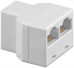 RJ45 T-Adapter 2+1 RJ45 Buchse 8polig Belegung 1:1 Goobay®