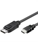 TECHly® DislplayPort auf HDMI Kabel 2 x Stecker Länge 1m