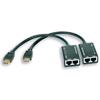 TECHly® HDMI Extender mit eingebautem Kabel über Cat 5/6 bis 30m