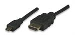 TECHly® HDMI mit Ethernetkabel auf HDMI Micro D schwarz 5m