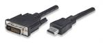 TECHly® HDMI zu DVI-D Anschlusskabel, schwarz, 1,8m