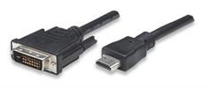 TECHly® HDMI zu DVI-D Anschlusskabel, schwarz, 1 m