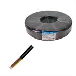 Telefonkabel flach 6-Adrig 4x6x0,12mm schwarz 100m Ring / LogiLink