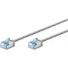 Ultraflexibles CAT 6A Patchkabel, slim, U/FTP, grau 0,5m