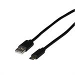 USB 2.0 480Mbit 3A Anschlusskabel Typ-A Stecker auf Typ-C 3m schwarz