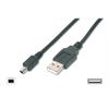 USB 2.0 Anschlußkabel A-ST 4polMiniST 1,8m schwarz UL2725