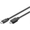 USB 2.0 Kabel Micro-Stecker (Typ B) > USB-C™-Stecker / schwarz 0,25m