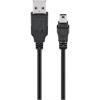 USB 2.0 Kabel Stecker (Typ A) > USB 2.0-Mini-Stecker (Typ B, 5-Pin) schwarz 1,8m