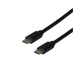 USB 2.0 Kabel, Typ-C Stecker - Typ-C Stecker, 0.5m schwarz