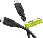 USB-C™-Kabel 2 m, schwarz 60 W, 3 A, 5 Gbit/s, USB 3.2 / Goobay