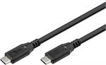 USB-C™-Kabel, 2 m, schwarz 60 W, 3 A, 5 Gbit/s,