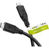 USB-C™-Kabel 3 m, schwarz 60 W, 3 A, 5 Gbit/s, USB 3.2 / Goobay