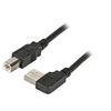 USB2.0 Anschlusskabel A (gewinkelt) - B, St.-St., 0,5m, schwarz, Classic