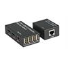 USB2.0 Extender Cat.5e/6 100m 4-Port inkl. Netzteil