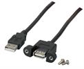 USB2.0 Verlängerungskabel A-Stecker auf A-Einbaubuchse schwarz 1,8m