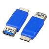USB3.0-Adapter, Buchse A - Stecker Micro-B, blau