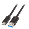 USB3.2 Gen.1 5Gbit 3A Anschlusskabel Stecker Typ-A auf Stecker Typ-C 1m