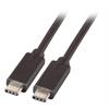 USB3.2 Gen.2x2 20Gbit 5A E-Mark Kabel C-C, St.-St., 0,5m, schwarz